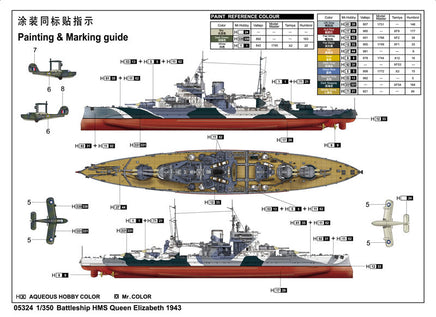 1/350 Trumpeter Battleship HMS Queen Elizabeth - 05324