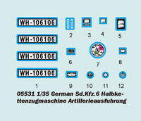 1/35 Trumpeter German Sd.Kfz.6 Halbkettenzugmaschine Artillerieausfuhrung - 05531