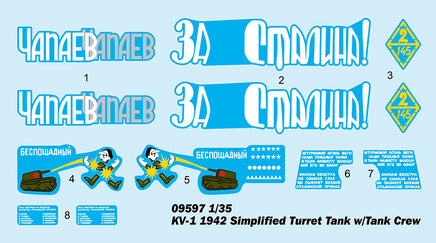 1/35 Trumpeter KV-1 1942 Simplified Turret Tank with Tank Crew - 09597