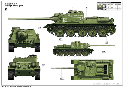 1/16 Trumpeter Soviet Su-100 Tank Destroyer - 00915