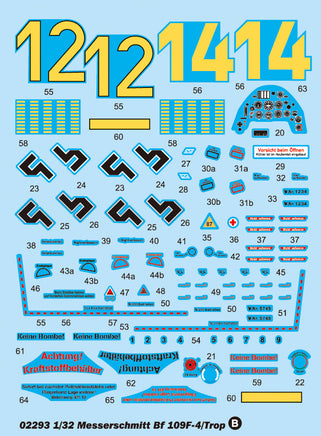 1/32 Trumpeter Messerschmitt Bf 109F-4/Trop - 02293