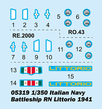 1/350 Trumpeter Italian Navy Battleship RN Littorio 1941 - 05319 - MPM Hobbies