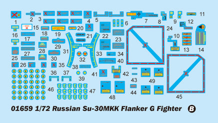 1/72 Trumpeter Russian Su-30MKK Flanker G - 01659