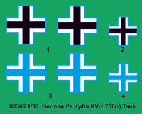 1/35 Trumpeter German Pz.Kpfm KV-1 756(R) Tank - 366