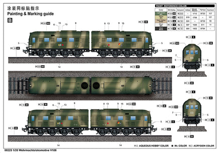 1/35 Trumpeter Wehrmachtslokomotive V188 - 225