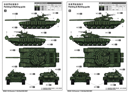 1/35 Trumpeter Russian T-72A Mod 1985 MBT - 09548