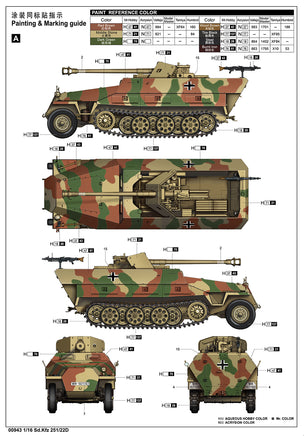 1/16 Trumpeter Sd.Kfz 251/22D - 00943