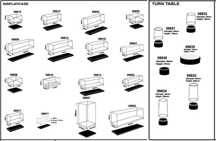 Trumpeter Square Display Case - 09806