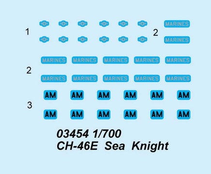 1/700 Trumpeter CH-46E Sea Knight - 03454