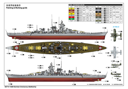 1/200 Trumpeter German Gneisenau Battleship - 03714