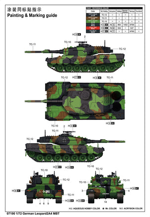 1/72 Trumpeter German Leopard2A4 MBT - 07190