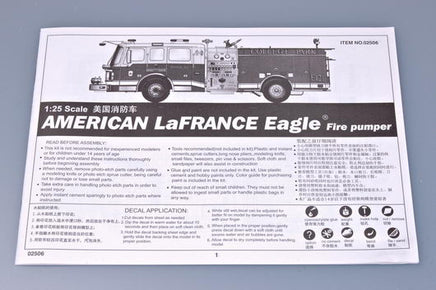 1/25 Trumpeter American LaFRANCE Eagle Fire Pumper 2002 - 2506