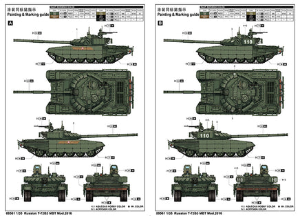 1/35 Trumpeter Russian T-72B3 MBT Mod.2016 - 09561