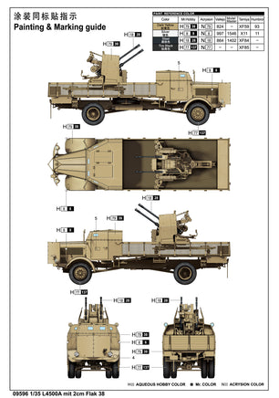 1/35 Trumpeter L4500A Mit 2cm Flak 38 - 09596