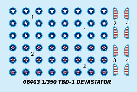 1/350 Trumpeter TBD-1 Devastator (Pre-Painted) - 06403