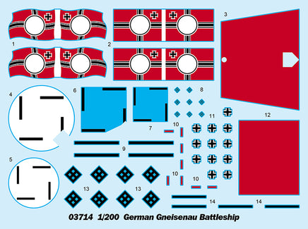 1/200 Trumpeter German Gneisenau Battleship - 03714