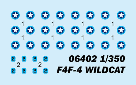 1/350 Trumpeter F4F-4 Wildcat (Pre-Painted) - 06402