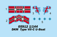 1/144 Trumpeter DKM Type VII-C U-Boat - 05912