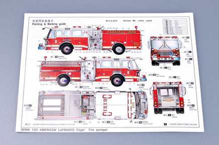 1/25 Trumpeter American LaFRANCE Eagle Fire Pumper 2002 - 2506