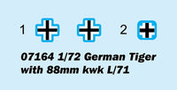 1/72 Trumpeter German Tiger with 88mm Kwk L/71 - 07164