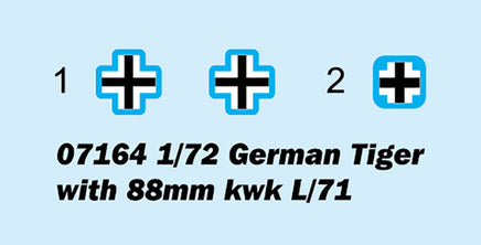 1/72 Trumpeter German Tiger with 88mm Kwk L/71 - 07164