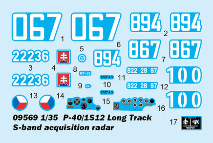 1/35 Trumpeter P-40/1S12 Long Track S-Band Acquisition Radar - 09569