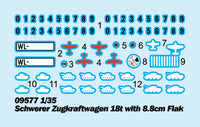 1/35 Trumpeter Schwerer Zugkraftwagen 18T with 8.8cm Flak - 09577