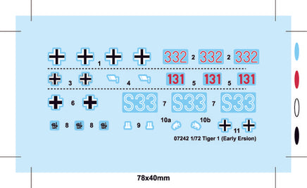 1/72 Trumpeter Tiger 1 Tank (Early Production) - 07242