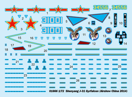 1/72 Trumpeter Shenyang J-31 Gyrfalcon (Airshow China 2014) - 01666