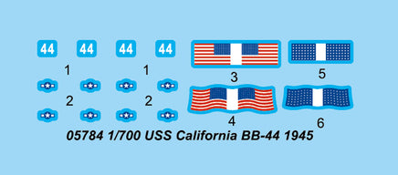 1/700 Trumpeter USS California BB-44 1945 - 05784