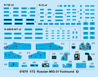 1/72 Trumpeter Russian MiG-31 Foxhound - 01679