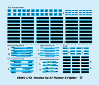 1/72 Trumpeter Russian Su-27 Flanker B Fighter - 01660