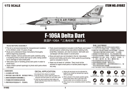 1/72 Trumpeter US F-106A Delta Dart - 01682