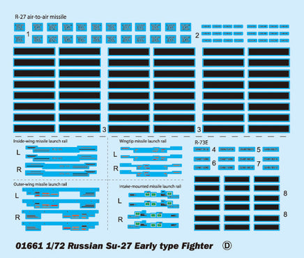 1/72 Trumpeter Russian Su-27 Early Type Fighter - 01661