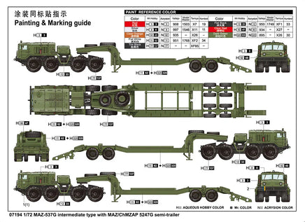 1/72 Trumpeter MAZ-537G Intermediate Type - 07194 - MPM Hobbies