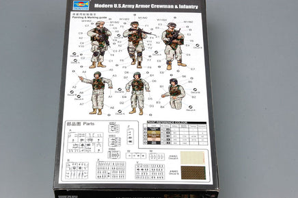 1/35 Trumpeter Modern U.S. Army Armor Crewman & Infantry - 00424
