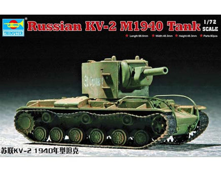 1/72 Trumpeter Russian KV-2 M1940 Tank - 07235