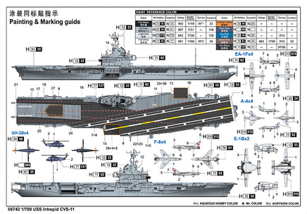 1/700 Trumpeter USS Intrepid CVS-11 - 06743