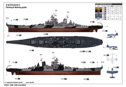 1/200 Trumpeter USS Iowa BB-61 - 03706