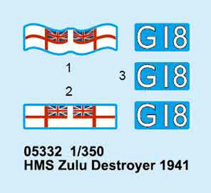 1/350 Trumpeter HMS Zulu Destroyer (1941) - 05332 - MPM Hobbies