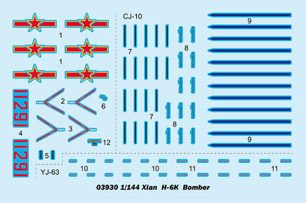 1/144 Trumpeter Xian H-6K Bomber - 03930