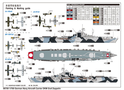 1/700 Trumpeter German Navy Aircraft Carrier DKM Graf Zeppelin - 06709