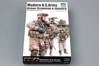 1/35 Trumpeter Modern U.S. Army Armor Crewman & Infantry - 00424