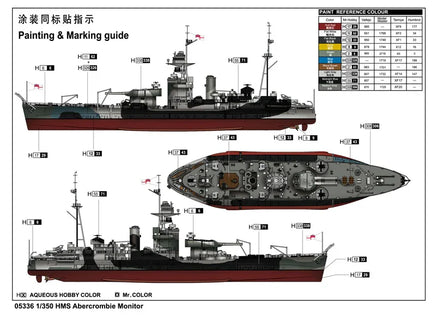 1/350 Trumpeter HMS Abercrombie Monitor - 05336 - MPM Hobbies