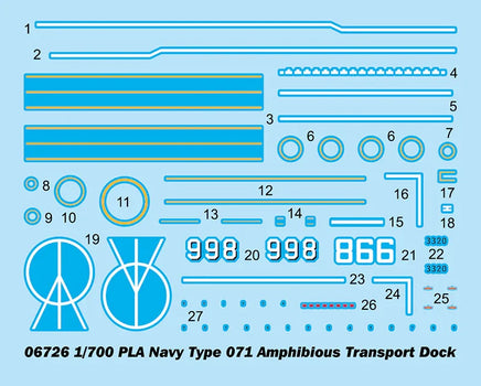 1/700 Trumpeter PLA Navy Type 071 Amphibious Transport Dock - 06726 - MPM Hobbies