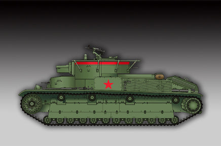 1/72 Trumpeter Soviet T-28 Medium Tank (Welded) - 07150