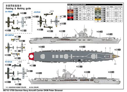 1/700 Trumpeter German Navy Aircraft Carrier DKM Peter Strasser - 06710