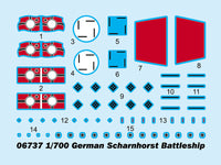 1/700 Trumpeter German Scharnhorst Battleship - 06737