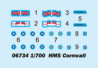 1/700 Trumpeter HMS Cornwall - 06734