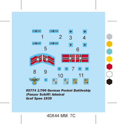 1/700 Trumpeter German Pocket Battleship Admiral Graf Spee 1939 - 05774